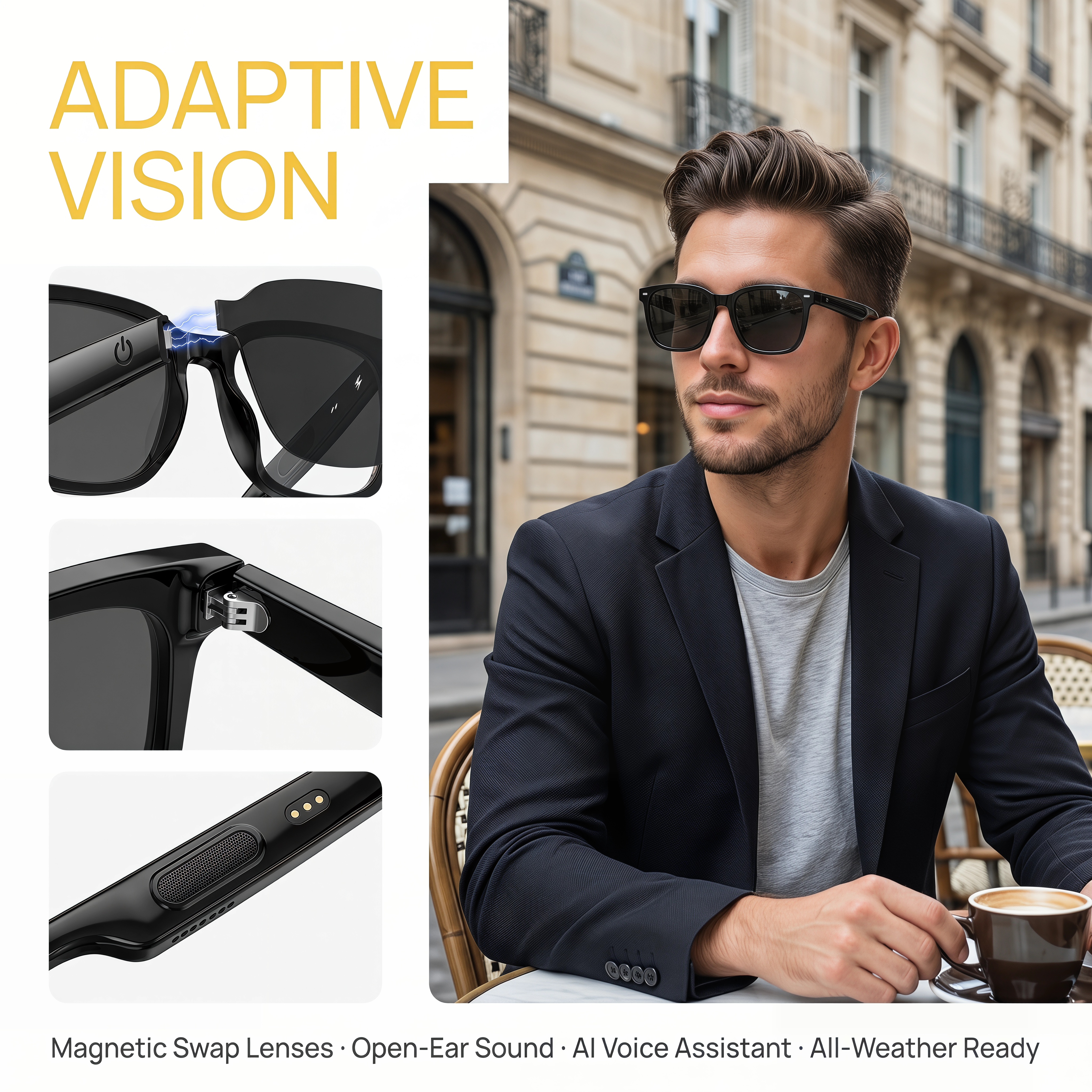 AI Open-Ear Bluetooth Glasses  - Outdoor Sport Bag 리뷰 및 가격