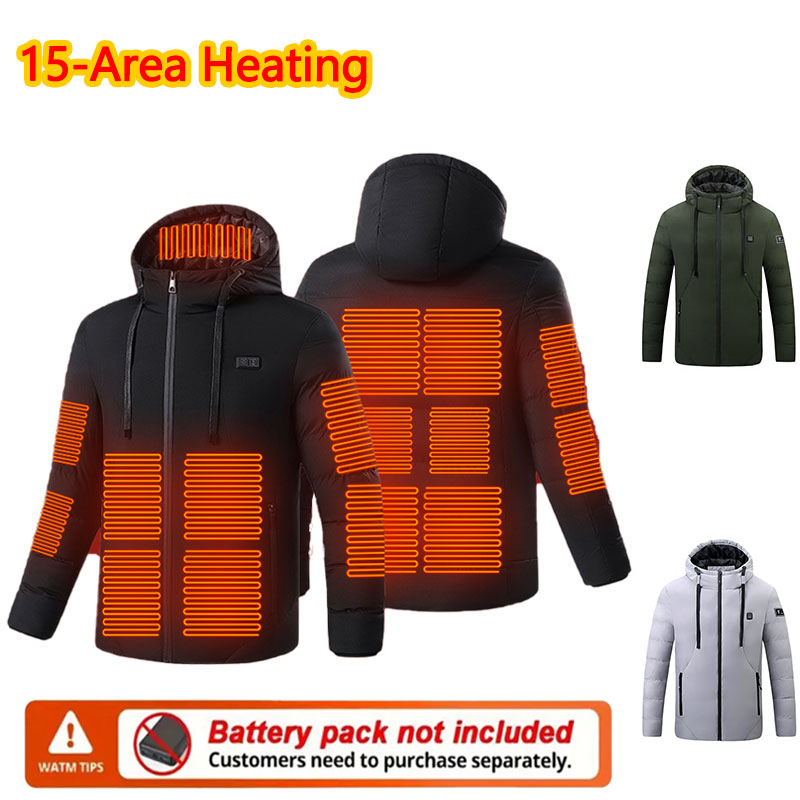 15 Area Heated Winter Hooded J - Outdoor Sport Jacket Men 리뷰 및 가격