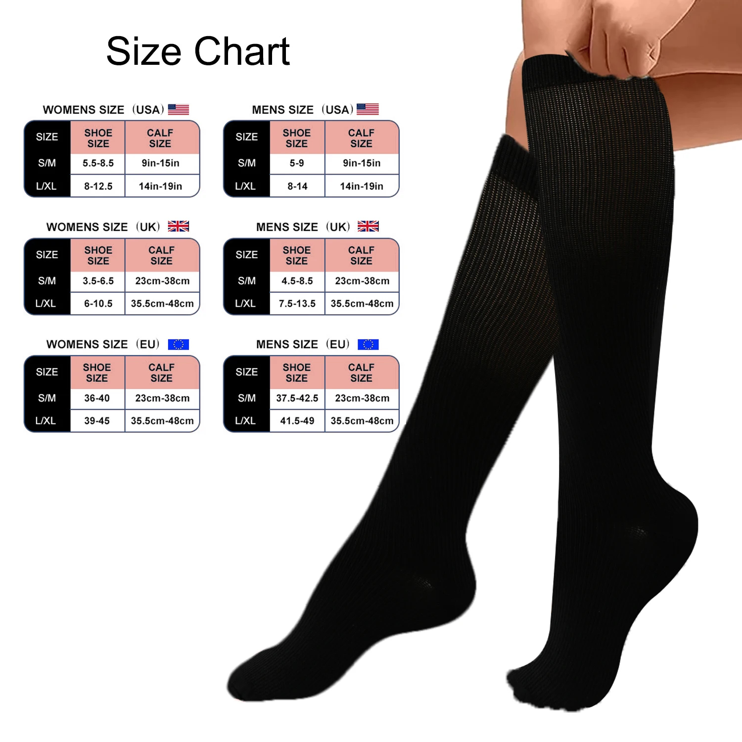 2/4/8 Pairs Compression Socks  - Outdoor Sport Hose 리뷰 및 가격