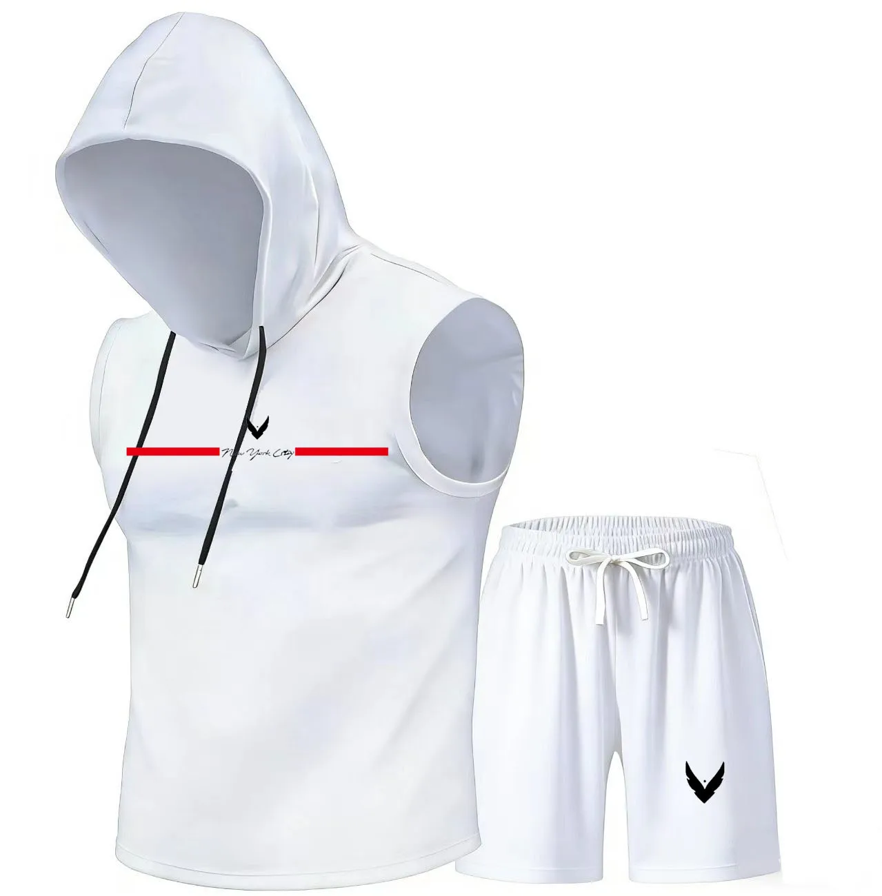 Men's hooded vest set sleevele - Outdoor Sports Leisure 리뷰 및 가격