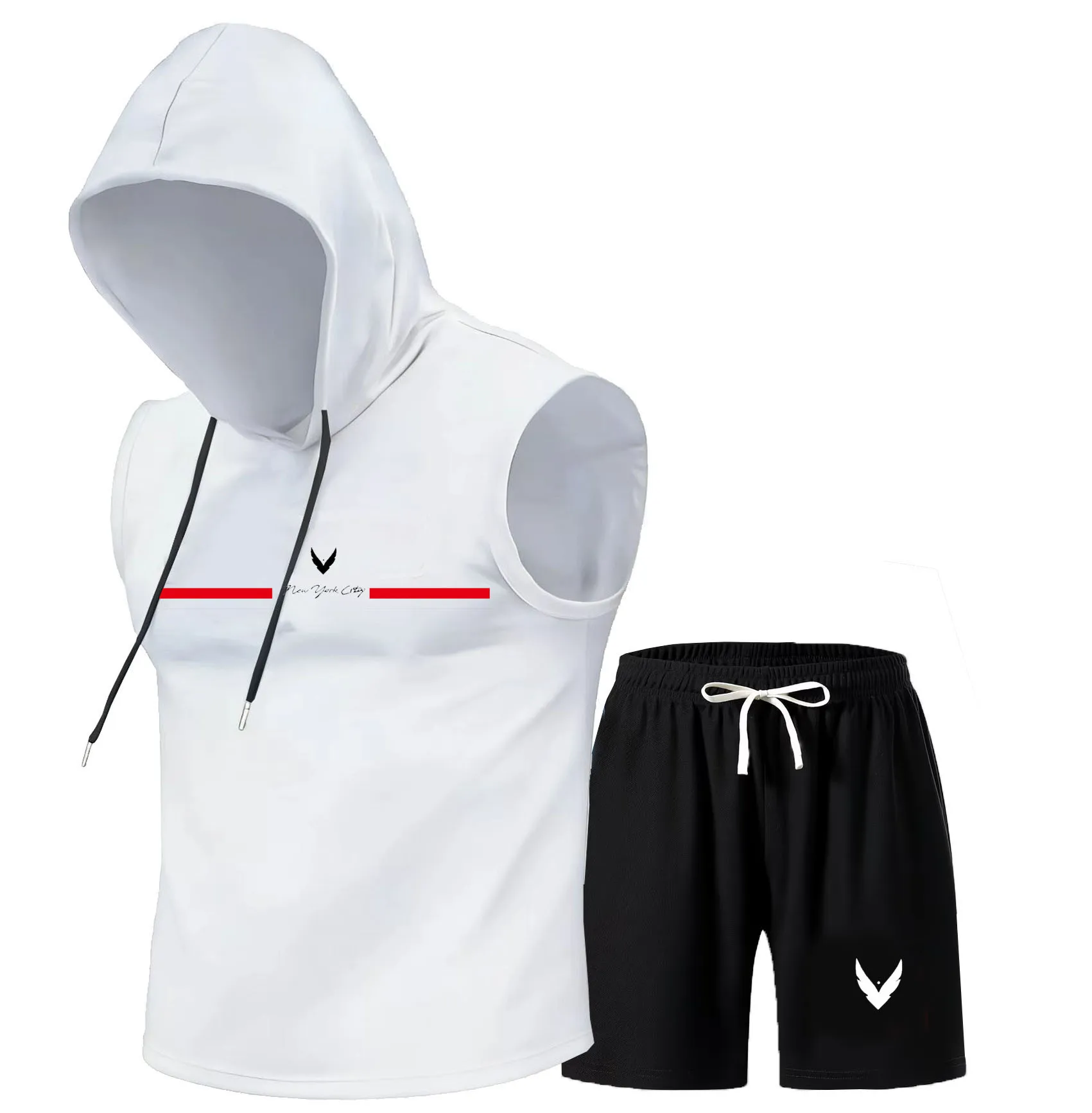 Men's hooded vest set sleevele - Outdoor Sports Leisure 리뷰 및 가격
