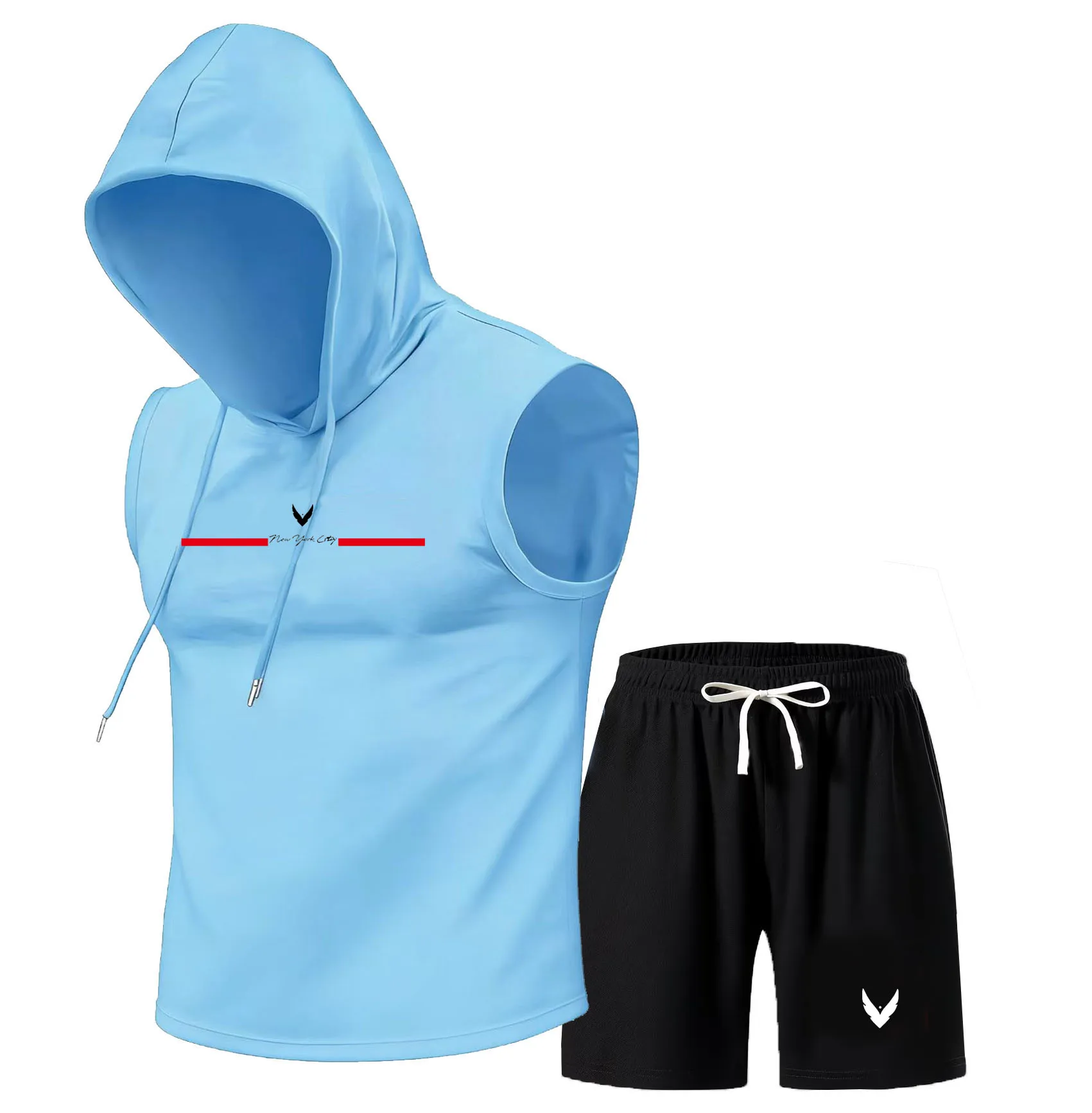 Men's hooded vest set sleevele - Outdoor Sports Leisure 리뷰 및 가격
